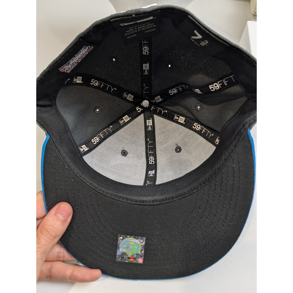 New Era 59FIFTY Fitted Hat Mens 7 3/8 Black Blue Lake Elsinore Storm - Picture 3 of 7